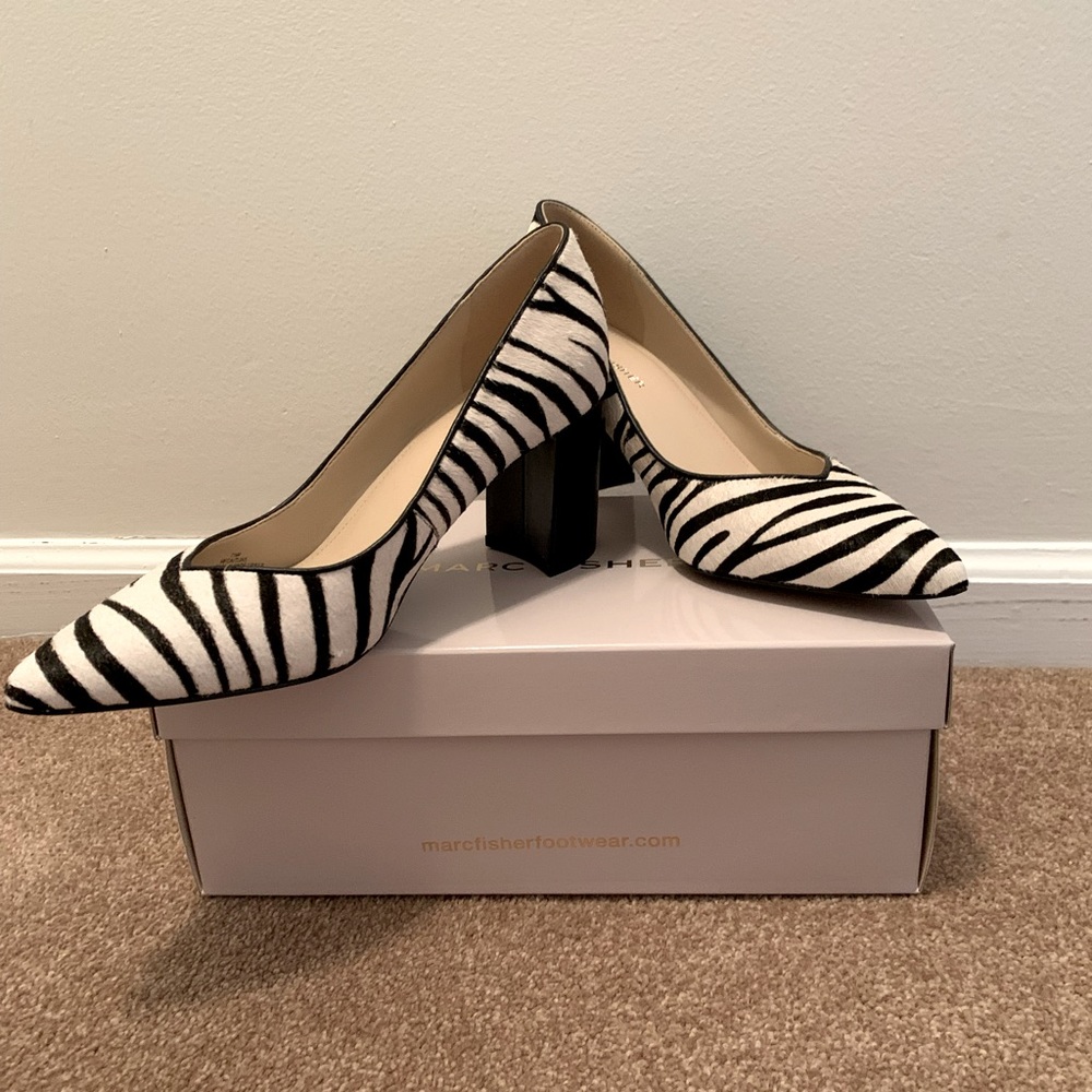 Marc Fisher Hair-Calf Leather pumps